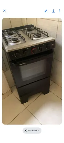 Fogão 4bocas adaptador pra gás encanado acompanha a mangueira 