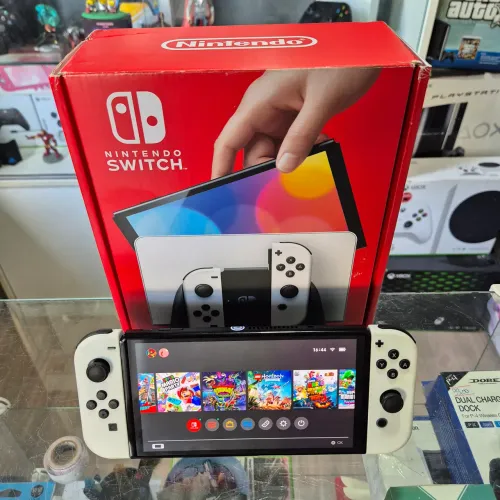 Nintendo Switch Oled, Desbl0qu34do, aceito usado de entrada, cartões ate 18x