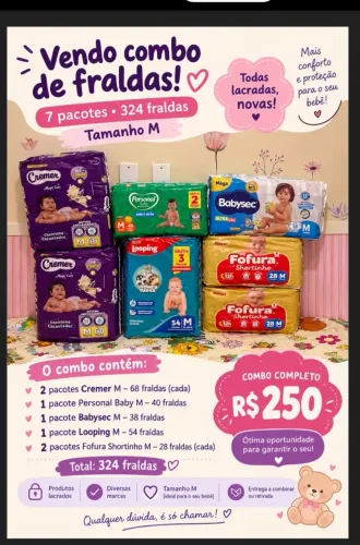 Fraldas na promo 