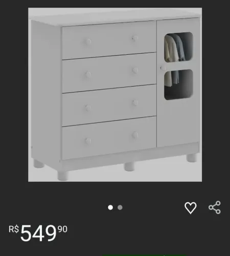 Cômoda infantil bem conservado. Pegar no bairro ligeiro, aceito cartão