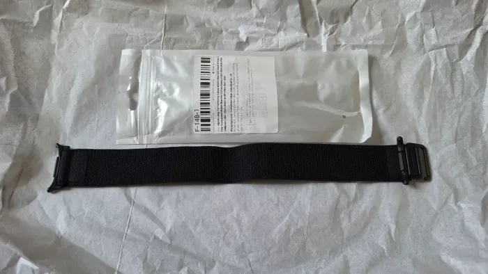 Pulseira Alpine Loop de nylon, correia, bracelete, Samsung Watch Ultra 47mm Preta