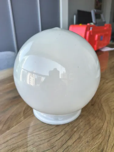 Cúpula de vidro para poste de jardim ou lustre antiga