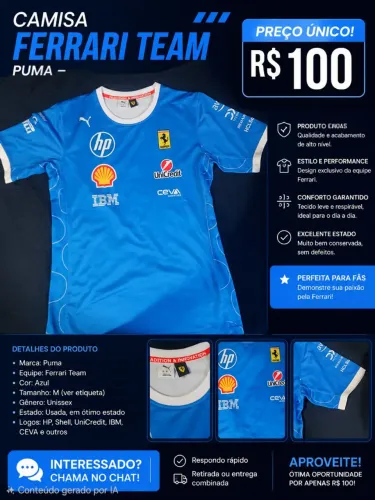 Camisa F1 Ferrari Puma M