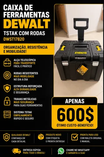 Maleta de ferramentas dewalt barata 