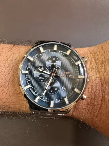 Relógio Technos Masculino Grandtech Prata