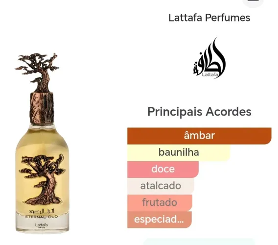 Perfume eternal oud da Lattafa original decante 5ml