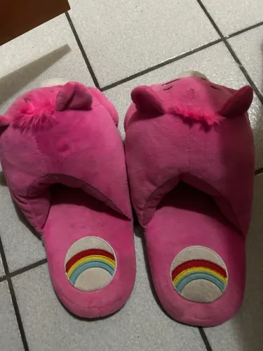 Pantufa ursinhos carinhosos rosa