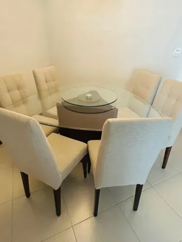 Mesa Triangular 6 cadeiras