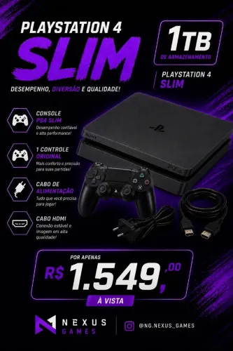 Ps4 Slim 1TB + Controle Original
