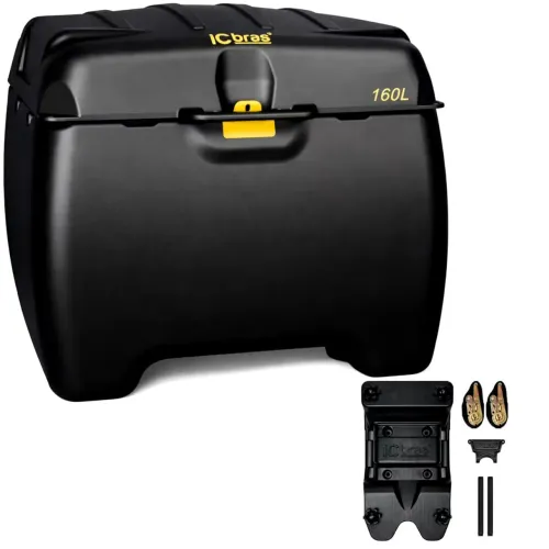 Caixa Baú 160 Litros Com Suporte Universal Motoboy Icbras