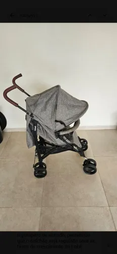 Carrinho Infanti Rock cinza, guarda-chuva