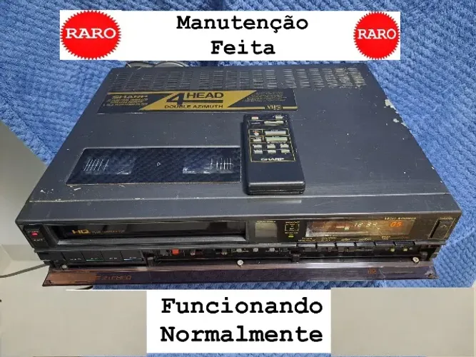Video Cassete SHARP 4 Cabeças Com Controle Remoto - VC-794b