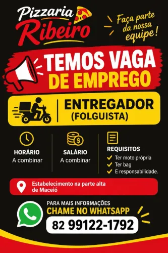 Vaga de entregador (Folguista)