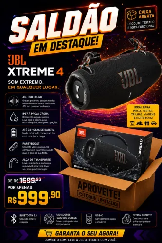 Caixa de Som JBL Xtreme 4 Novo
