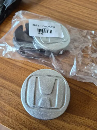 Calota Centro Meio Miolo Roda Fit City Honda Prata 58mm