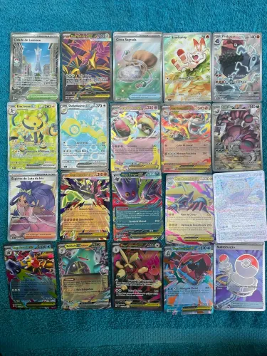 Super Lote Pokémon TCG - 20 Cartas (Ultra Raras, Mega Evoluções e Especiais)