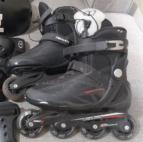 Patins Inline Traxart Traxion ABEC-5 Nº41 Preto