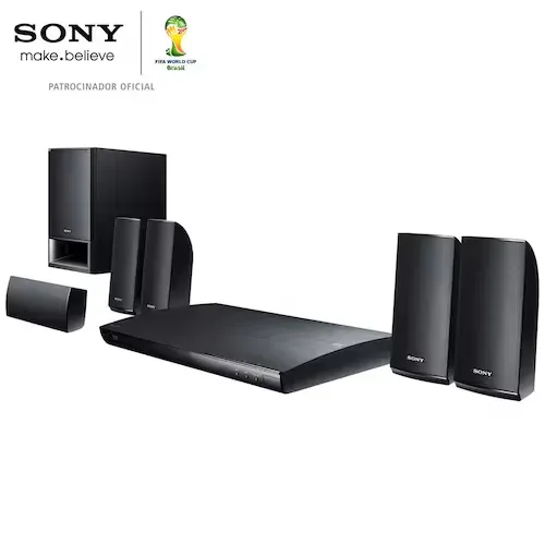 Home Theater Sony BDV-E290 5.1 Canais com Blu-Ray Player 3D Smart, Cabo HDMI e Entrada USB