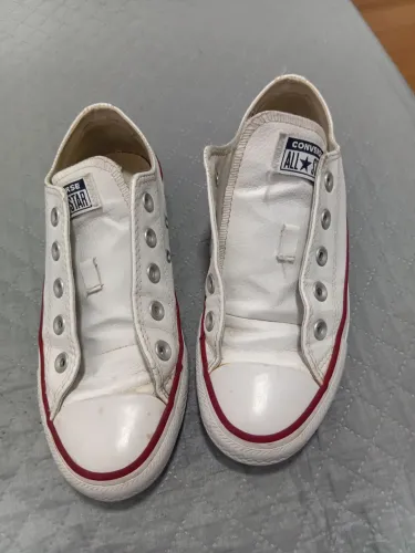 Tênis All Star couro branco 35