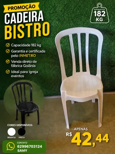 Cadeira Bistrô TEDRAS - Uso Comercial