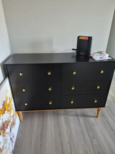 Comoda Industrial 6 gavetas preta