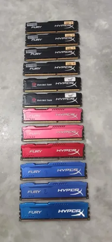 Hyperx Fury DDR-3 1600 e 1866 MHz Informações Na Descrição Tem De 4 e 8 Gigas Leia Antes D