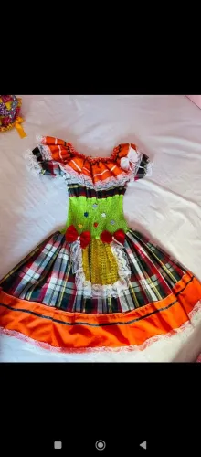 Vestido Quadrilha infantil 