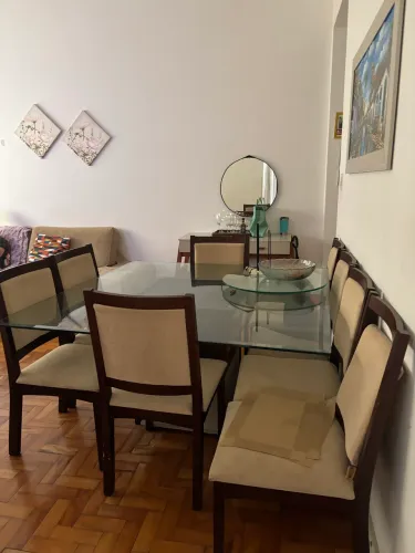 Mesa tampo de vidro