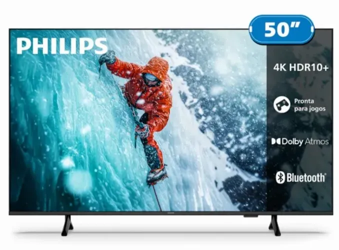 SMART TV PHILIPS, 50, 200 REAIS.