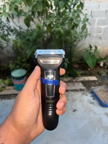 Máquina de Barbear 3 em 1 KM-6558 | Aparador de Barba, Nariz e Ouvido