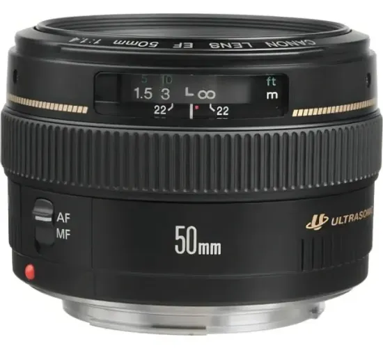  Lente Canon 50mm 1.4 USM - COM DEFEITO NO FOCO / NO ESTADO - Barato