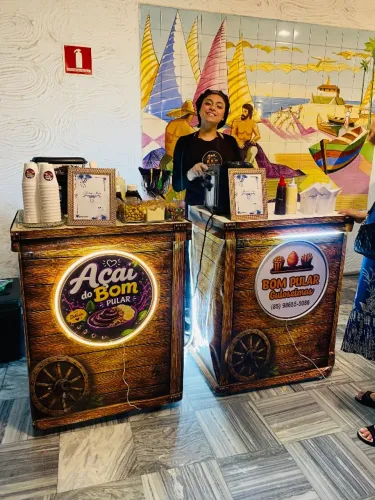 Ilha de açaí para eventos 