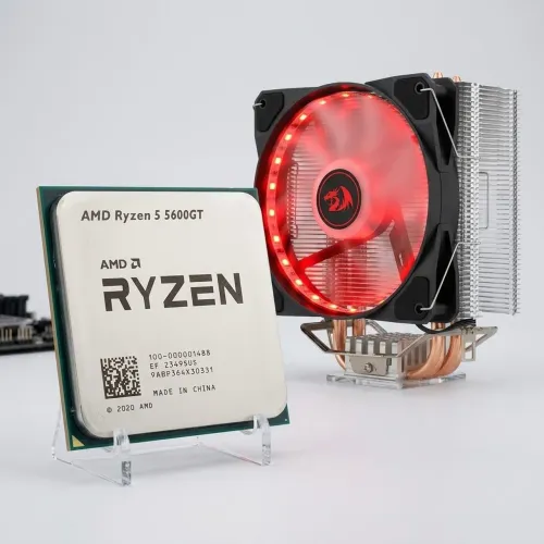 Processador Ryzen 5600g + brinde Air Cooler Redragon Tyr Led Red de brinde