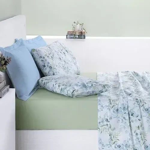 Jogo de Cama Forest Sensuale Azul Queen 200 fios