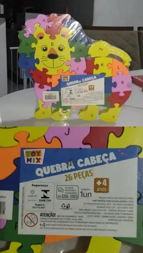 Quebra-cabeça pedagógico - letras e números
