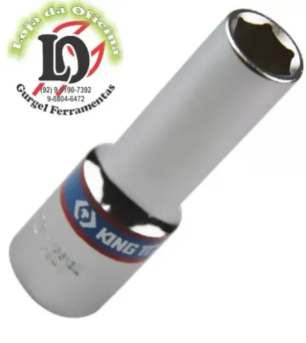 SOQUETE SEXTAVADO LONGO 13MM - 1/2 - King Tony-KT423513M