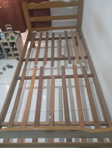 Cama solteiro madeira 