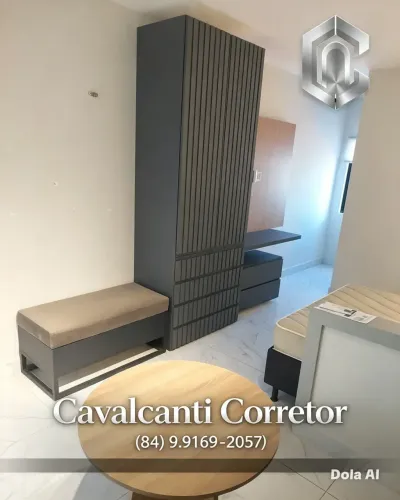 ALUGO LOFT MOBILIADO 26m² | LAGOA NOVA | ALTO PADRÃO | CAVALCANTI CORRETOR CL5787