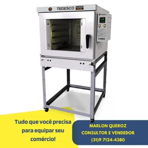 Forno Turbo 5 Esteiras Elétrico Tedesco