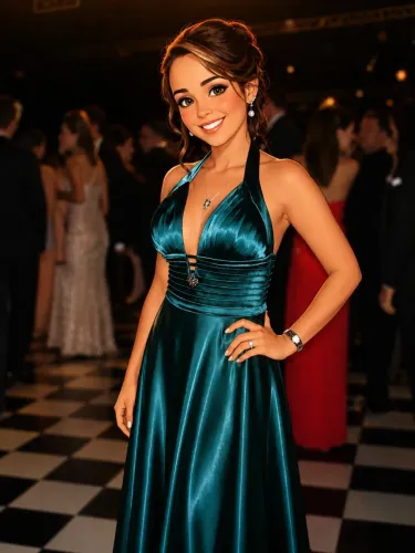 Vestido Longo de Festa Verde