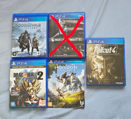 Kit com 5 jogos de Ps4