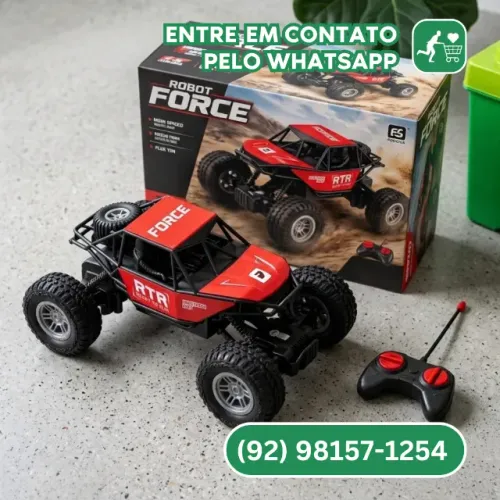 Carrinho Controle Remoto Off Road Amortecedor Pneu Borracha