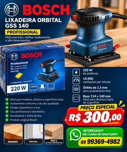 Lixadeira Orbital GSS 220V - Bosch