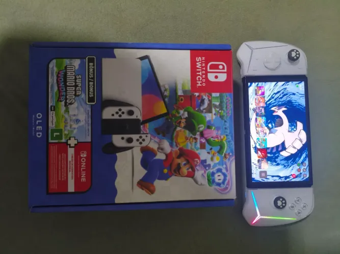 Switch OLED Desbloqueado + SD card 256gb + Joycon da EasySMX S15 + Capinha transparente