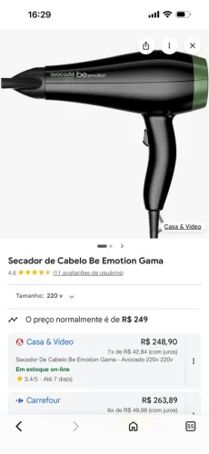 Secador de cabelo Be Emotion Gama