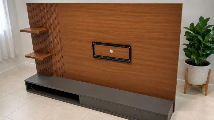 Painel já com suporte de tv