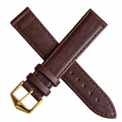 Pulseira Chainon Couro Cabra 20mm Pelica E33g1620 P/ Relógio