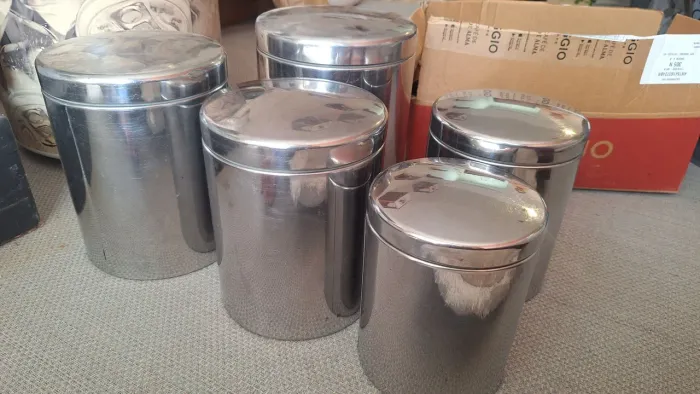 Conjunto porta mantimentos inox