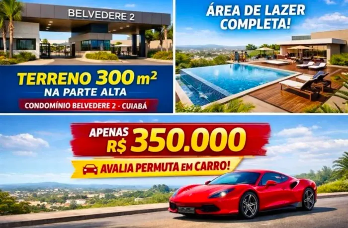 Lote condominio belvedere 2 aceito carro