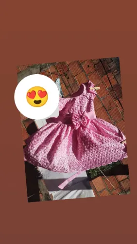 Vestido infantil crochê